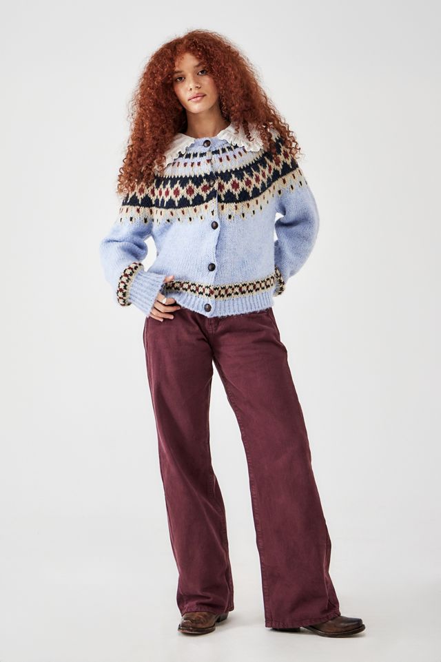 BDG Kayla Lowrider Burgundy Jeans #1