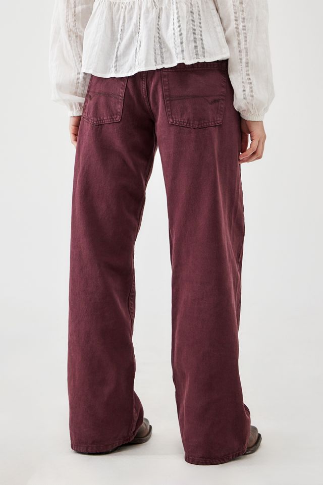 BDG Kayla Lowrider Burgundy Jeans #2