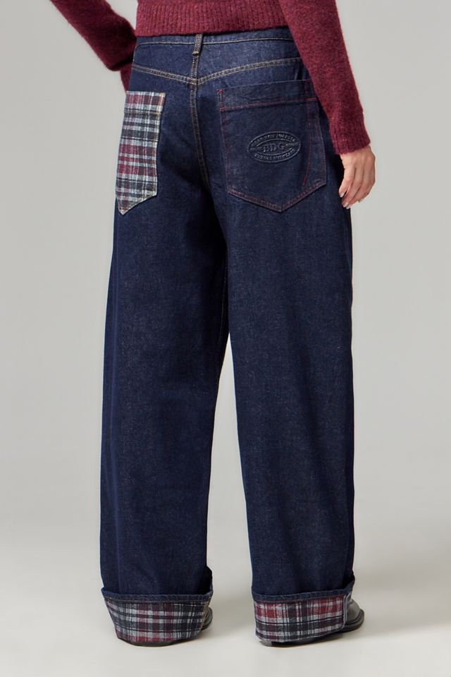 BDG Jaya Baggy Turn Up Check Jeans #2