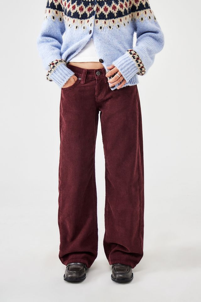 Jeans a vita bassa in velluto a coste Kayla BDG #1