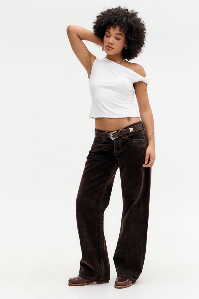 BDG Kayla Lowrider Denim Flocked Jeans #1