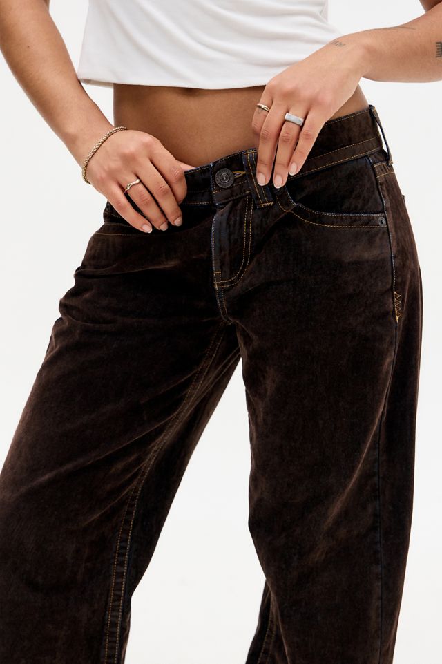 BDG Kayla Lowrider Denim Flocked Jeans #3
