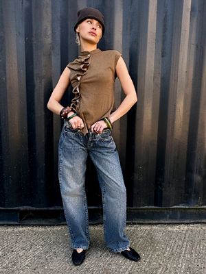 Jeans Kayla à fines rayures BDG