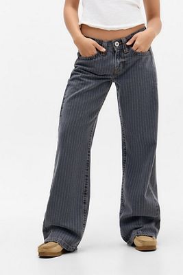 BDG Grey Kayla Lowrider Stripe Jeans