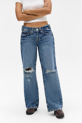 Jeans déchirés Kayla bleu vintage moyen en taille: 24 l 32L - BDG - Modalova