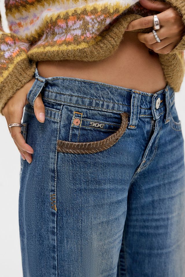 BDG Kayla Lowrider Aruba Faux Leather Detail Jeans #2