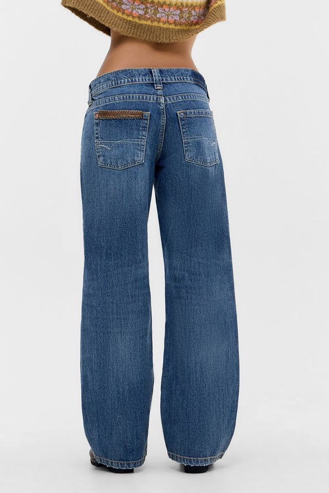 BDG Kayla Lowrider Aruba Faux Leather Detail Jeans #3