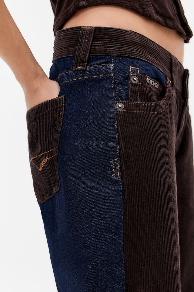 BDG Braune Kayla Lowrider Zweifarbige Cordhose #3