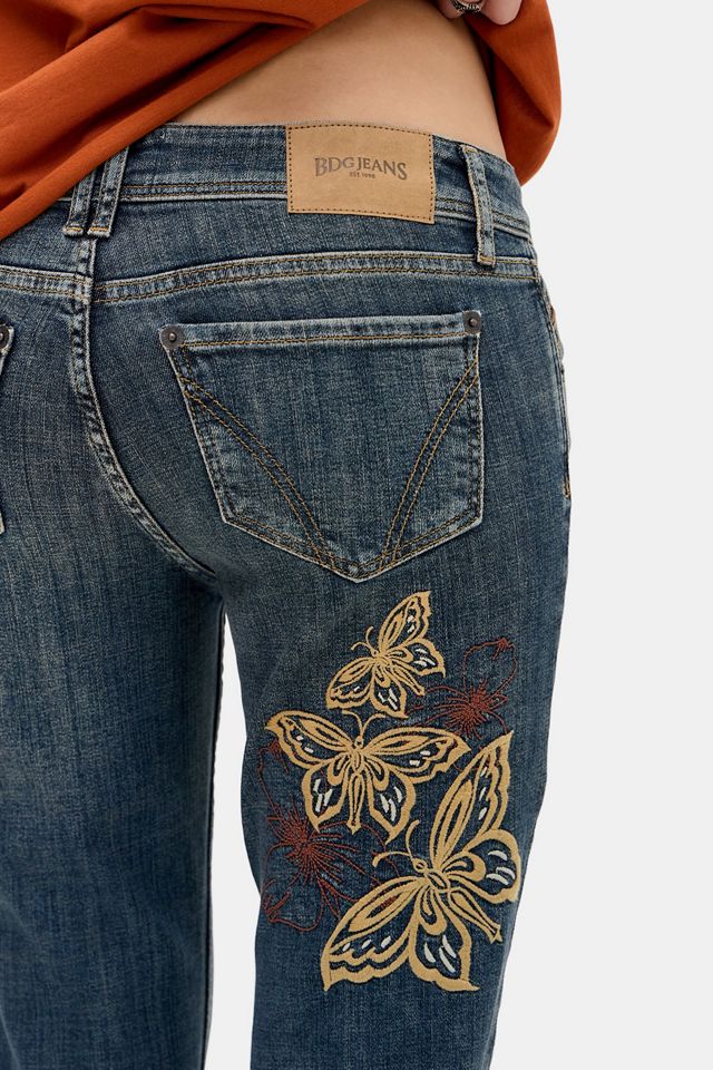 BDG Brooke Schmetterling Tiefbund Bootcut Schlaghosen #1