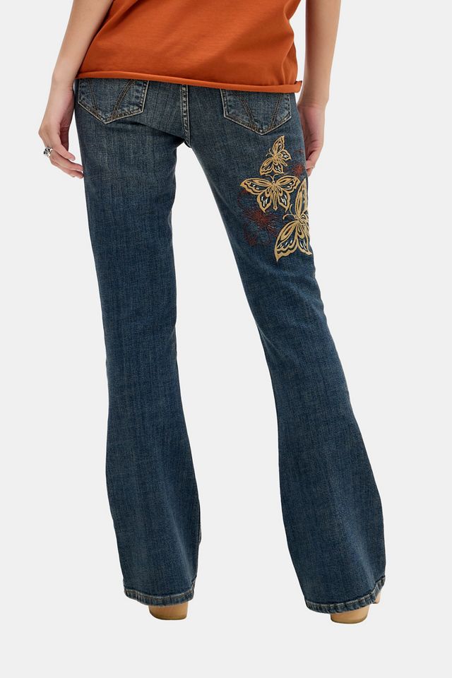 BDG Brooke Schmetterling Tiefbund Bootcut Schlaghosen #3