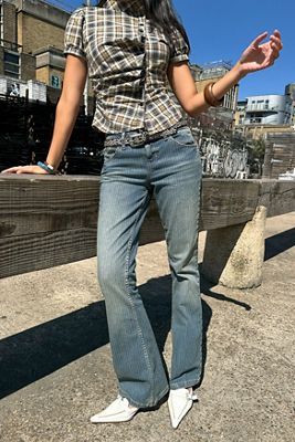 Jeans BDG Brooke a Righe a Vita Media Bootcut Svasati