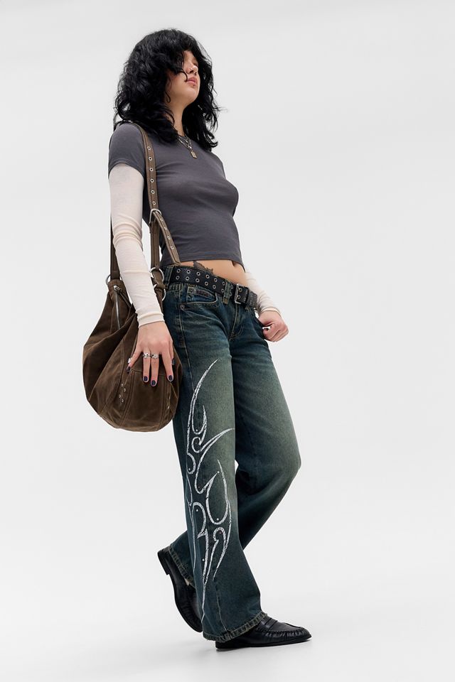 BDG Kayla Stencil Lowrider Jeans #1