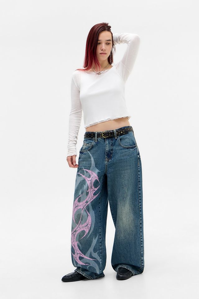 BDG Jaya Stencil Leg Print Jeans #1