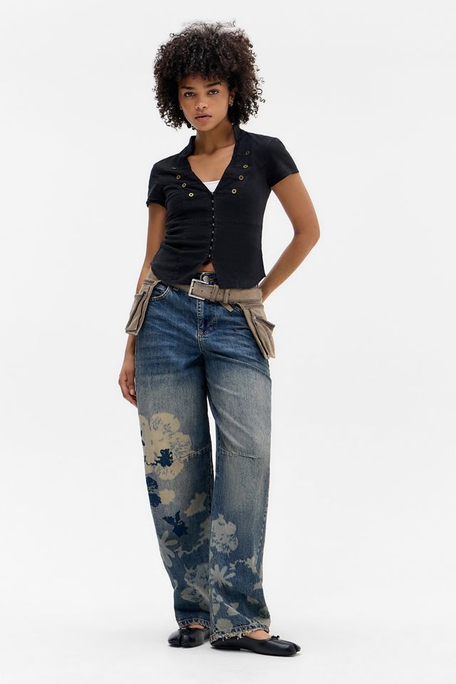 BDG Logan Floral Laser Jeans #1