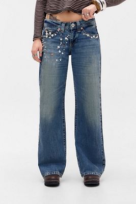 Jaded London Leopard Fade Colossus Jorts | Urban Outfitters UK