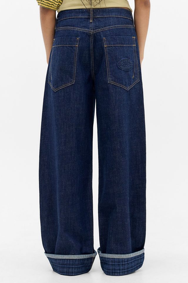 BDG Jaya Baggy Turn Up Laser Check Jeans  #3