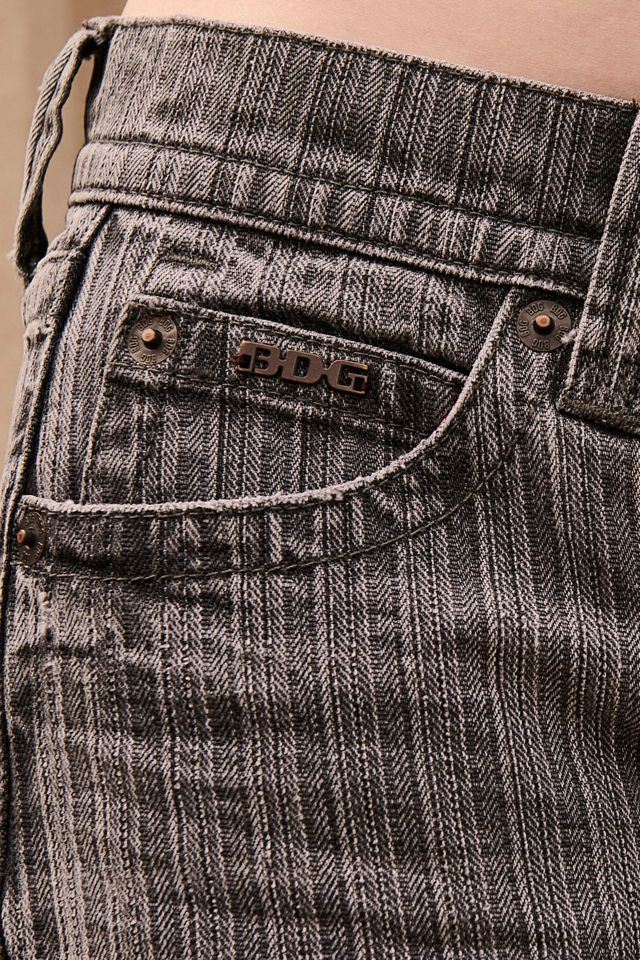 Jeans à fines rayures jacquard taille basse Kayla BDG #6