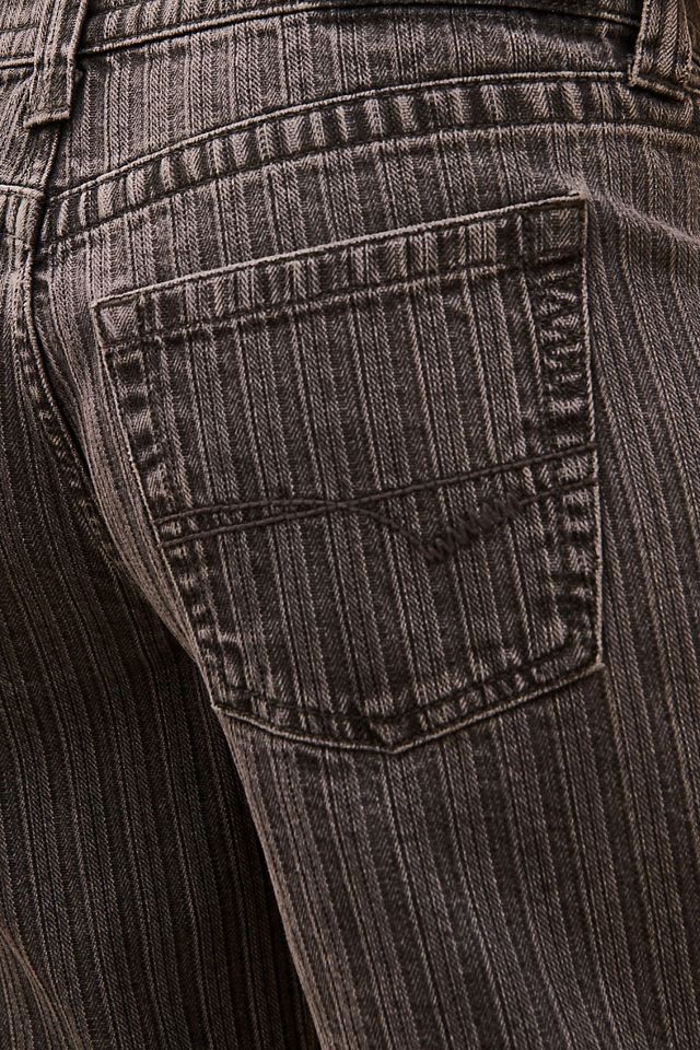Jeans à fines rayures jacquard taille basse Kayla BDG #7