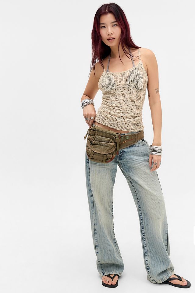 Jeans a gessato con vita bassa Kayla BDG #1