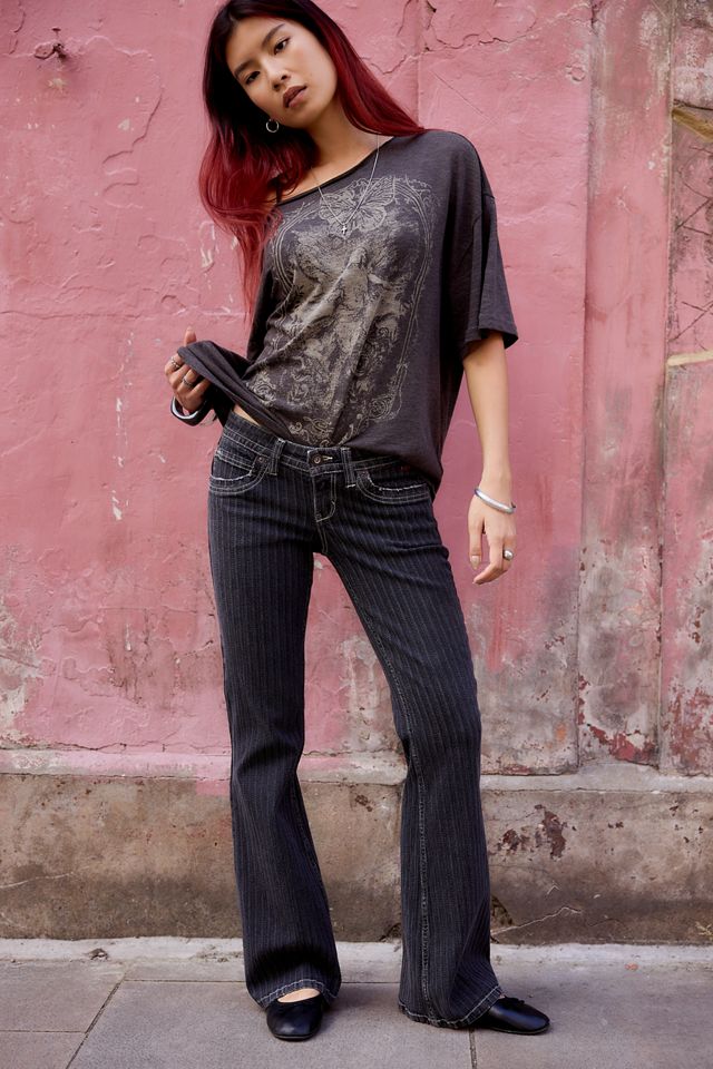 Jeans BDG Miko de Rayas de Tiro Bajo Skinny Bootcut #1