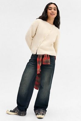 BDG Kayla Mixed Media Lowrider Jeans