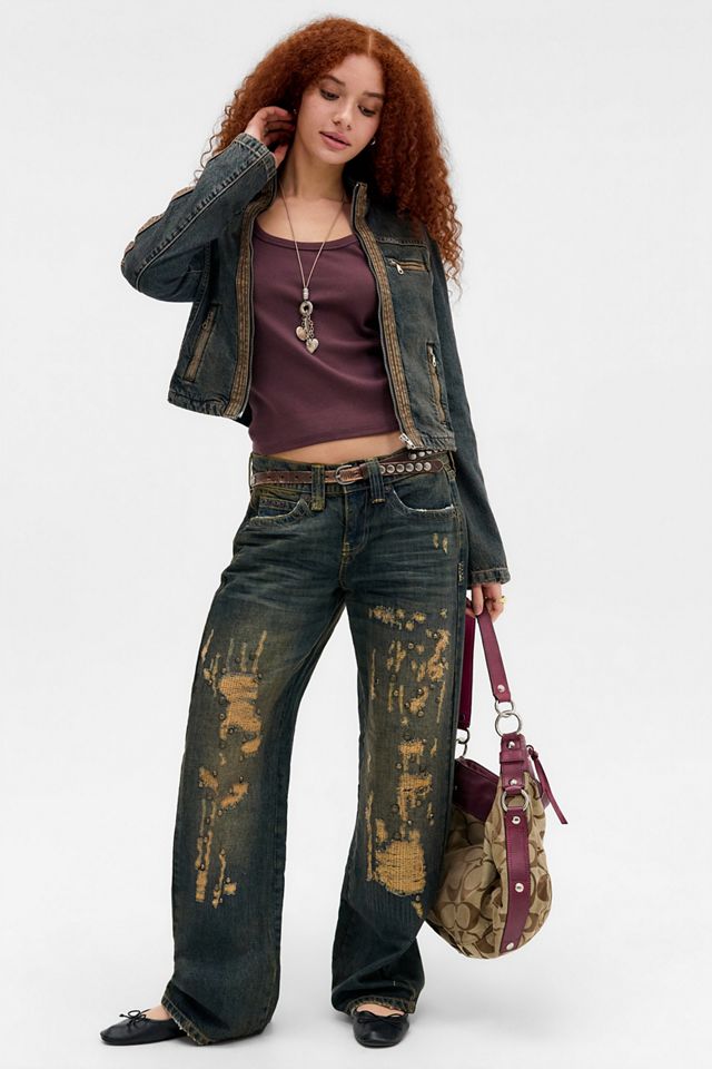 BDG Kayla Rip Repair Jeans mit weitem Bein #1