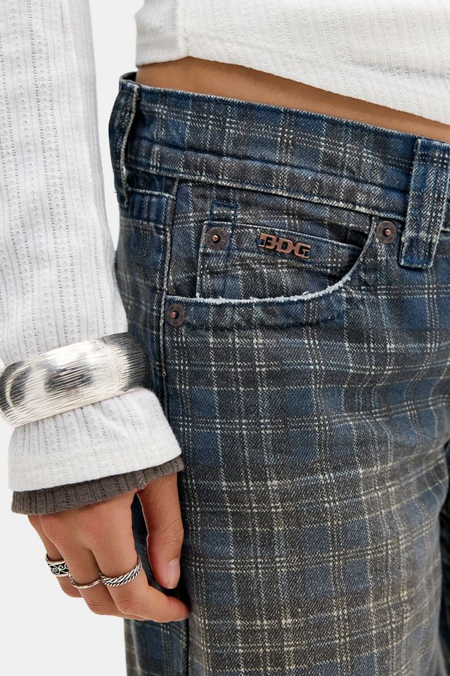 BDG Kayla Karierte Lowrider-Jeans #4