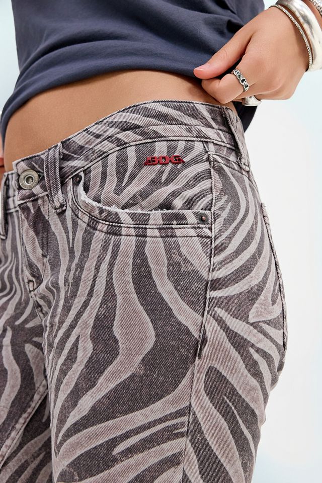 BDG Miko Animal Print Skinny Bootcut Jeans mit niedrigem Bund #2