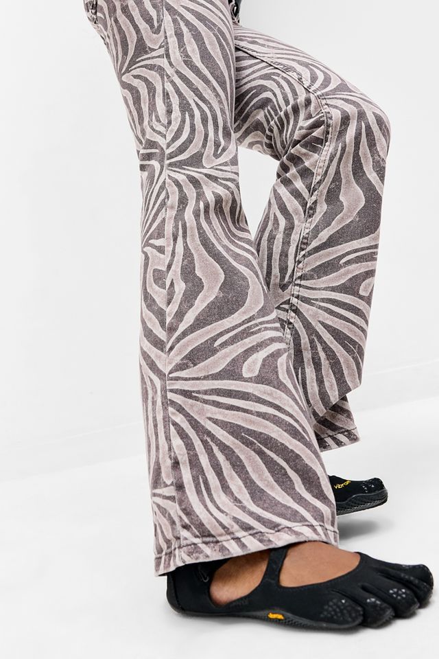 Jeans skinny bootcut à taille basse imprimé animal Miko BDG #5