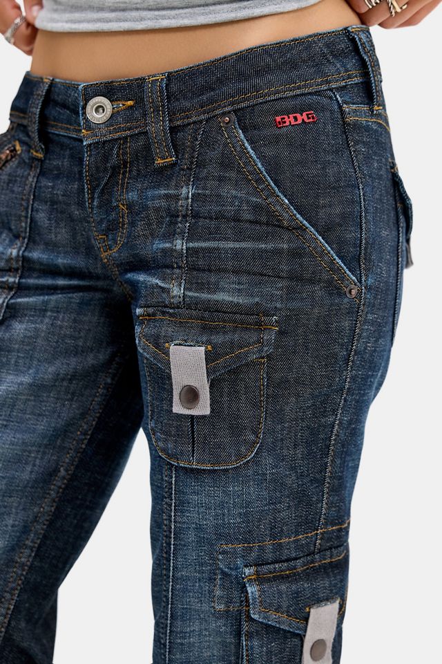 Jeans Skinny Bootcut a Vita Bassa con Tasche Cargo Miko BDG #2