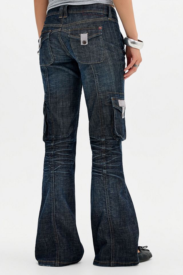 Jeans Skinny Bootcut a Vita Bassa con Tasche Cargo Miko BDG #3