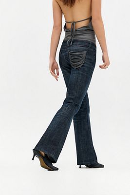 Jeans Acampanados Bootcut de Tiro Bajo con Cadena Miko BDG