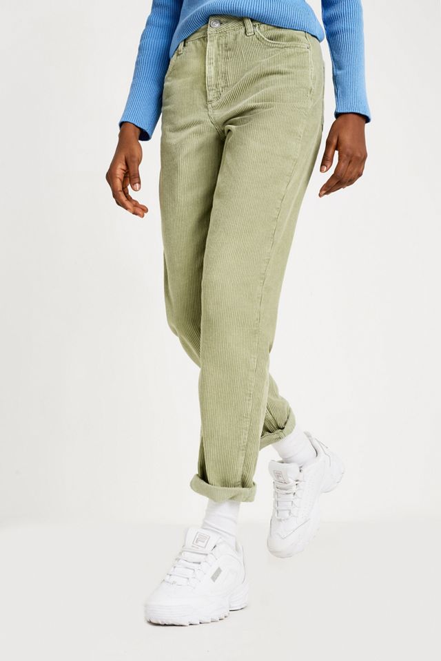 Ladies Jeans Bdg Green Corduroy Mom Jeans BDG Matcha Green