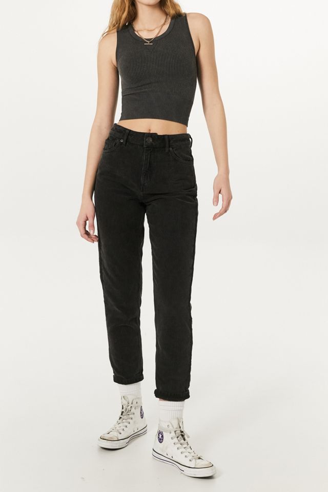 BDG Black Acid Wash Corduroy Mom Jeans #2