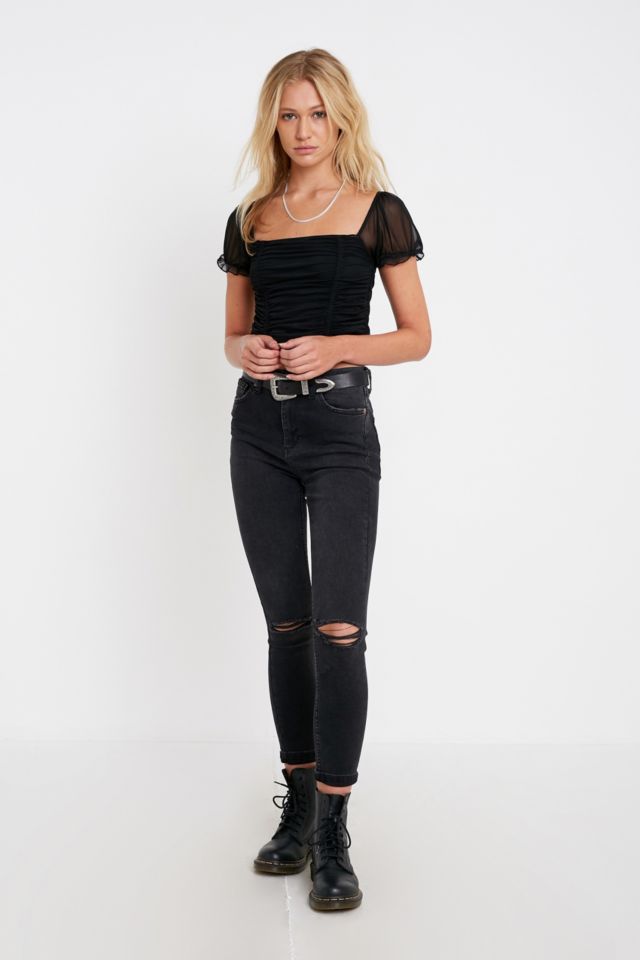 BDG Pine Washed Black Ripped Jeans | Outfitters UK