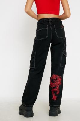 Red store dragon jeans