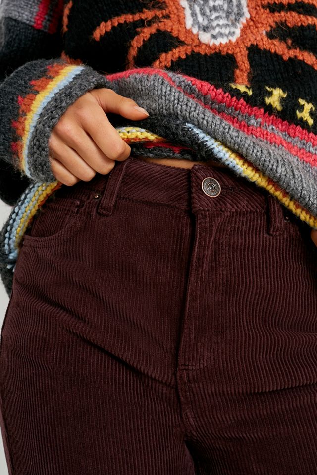 BDG Burgundy Corduroy Mom Trousers #3