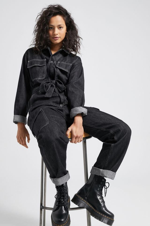 BDG '80s Raw Denim Belted Boilersuit