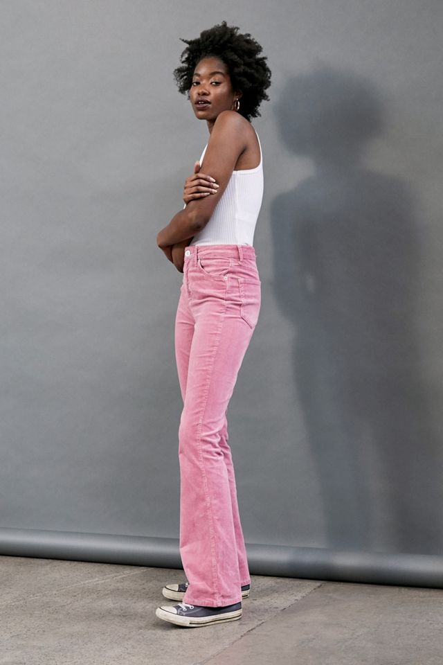 BDG Pink Corduroy Flare Jeans #4