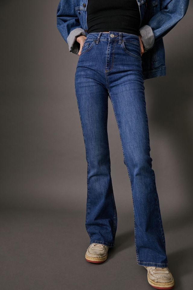 Jeans Évasés Taille Haute Vintage Bleu Mi-Lavage BDG #3