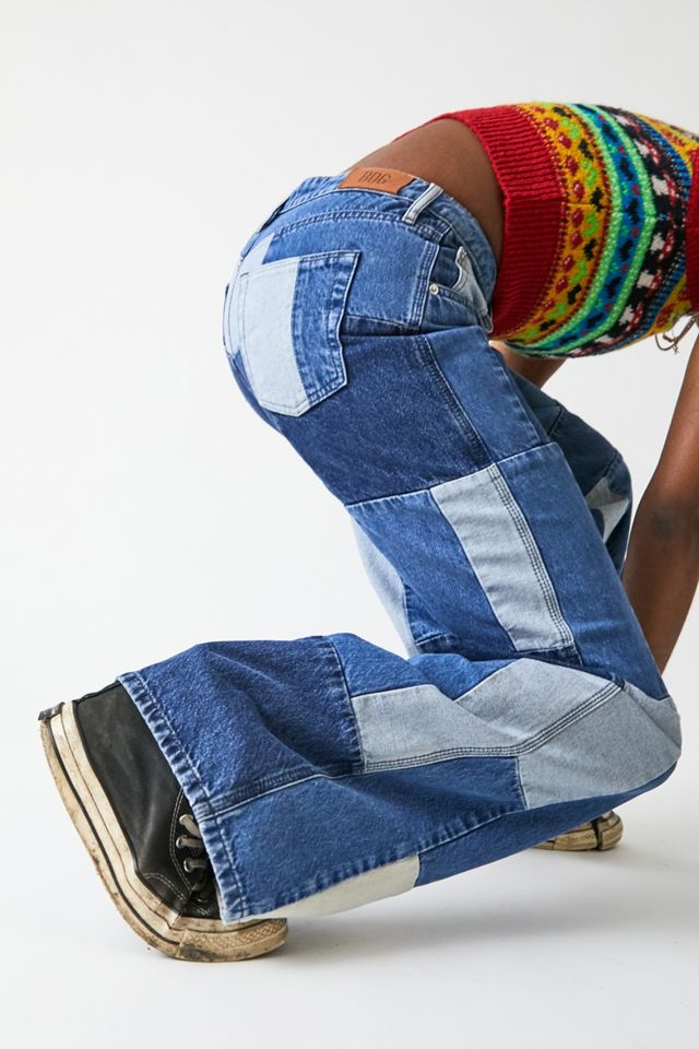 Jeans BDG a Gamba Larga Patchwork Lavaggio Medio #2