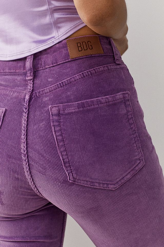 Womens Clothing Jeans Flare and bell bottom jeans BDG Purple Corduroy Flare Jeans 