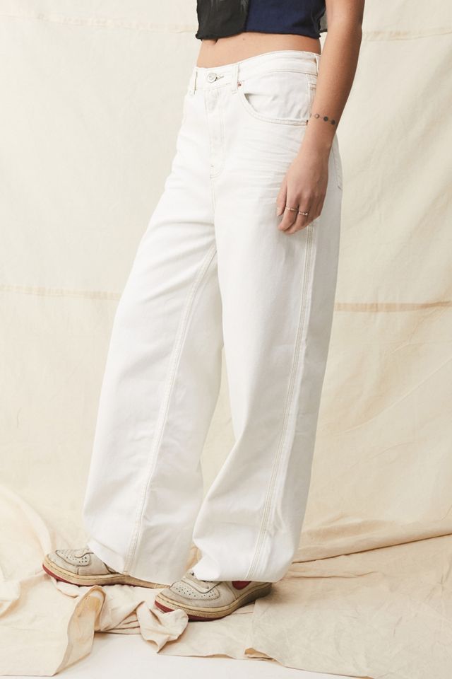 BDG White Cropped Puddle Jax Jeans #1