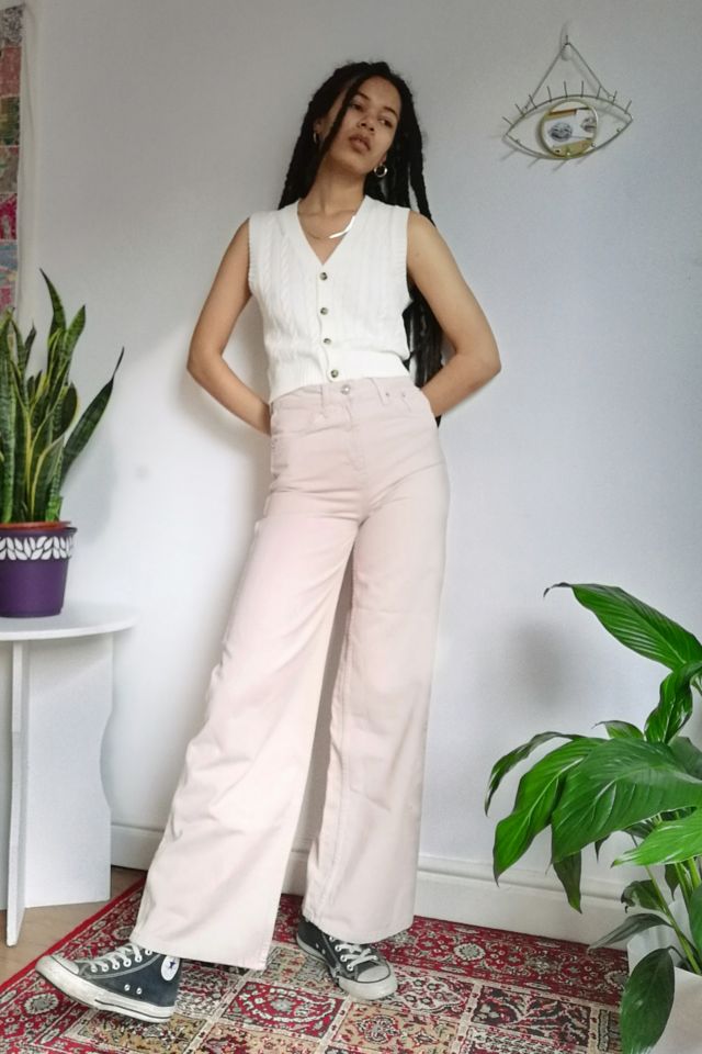 Light pink clearance wide leg pants