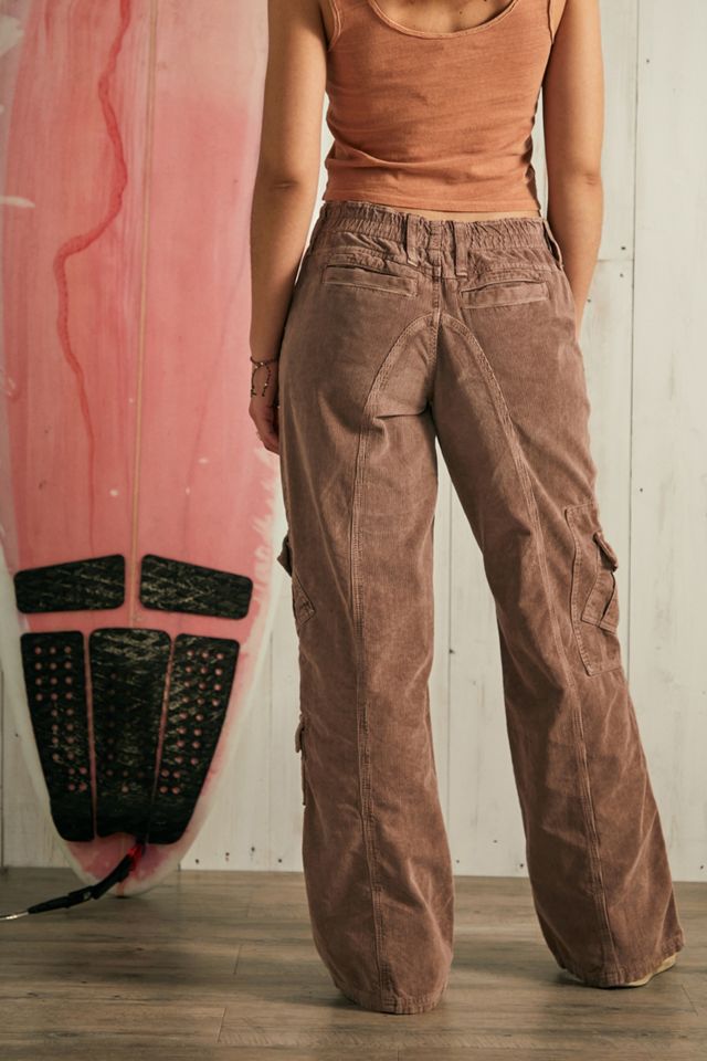 BDG Mauve Y2K Corduroy Low-Rise Cargo Pants #4