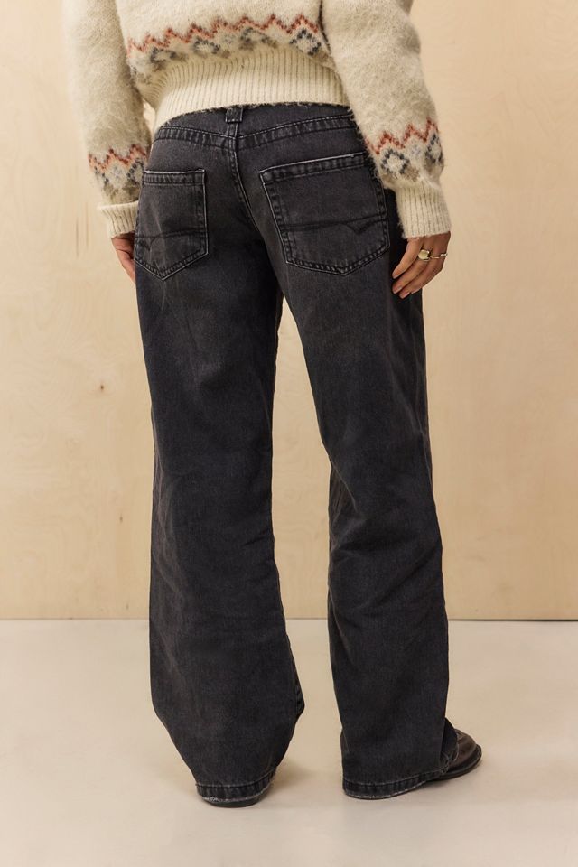 Jeans a vita bassa neri Kayla BDG #2