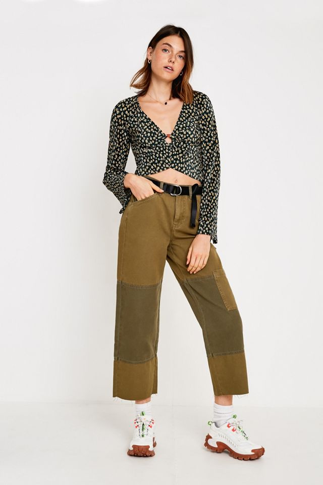 BDG Khaki Panelled Carpenter Trousers