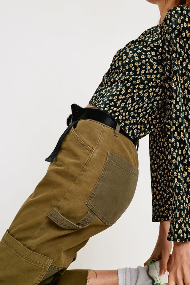 BDG Khaki Panelled Carpenter Trousers #1