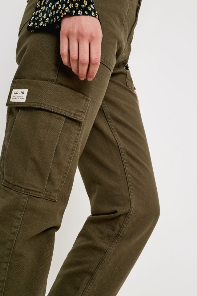 BDG Authentic Khaki Cargo Trousers - green S - TALL at Urban Outfitters, Compare
