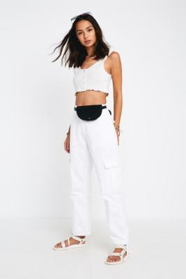 cargo pants for women white